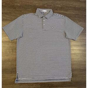 PETER MILLAR Black Striped Golf Polo Size XL EUC E43